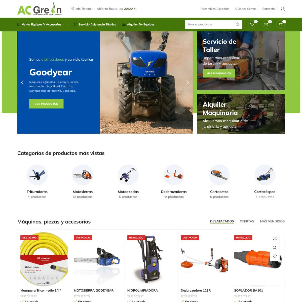 AC Green servicios productos web