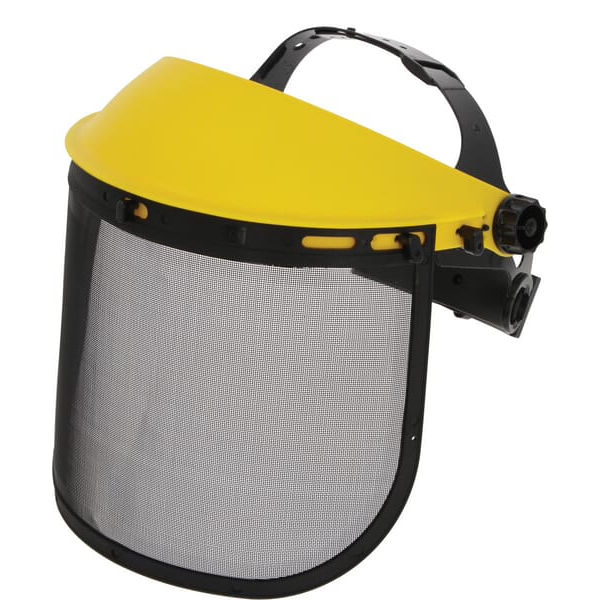 Visera de protección con malla de acero