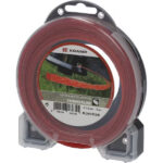 Hilo de corte, Ø2.4mm x 15m, trenzado, silencioso, rojo, Kramp