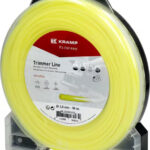 Hilo de corte, Ø3mm x 56m, redondo, amarillo, Kramp